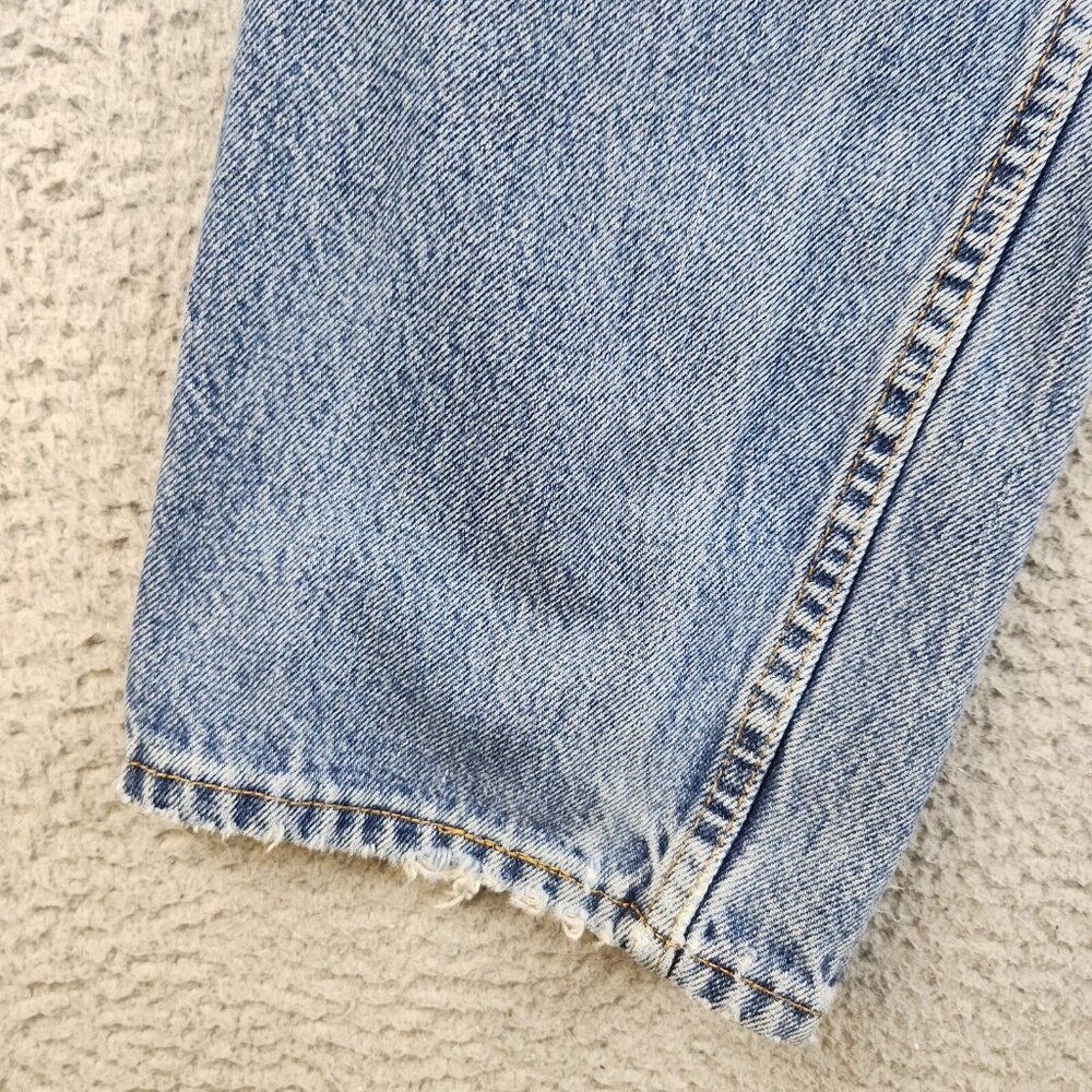 Levis 505 Jeans Mens 36x32 Blue Denim Zip Fly Straight Classic VTG Workwear Pant - Picture 10 of 12